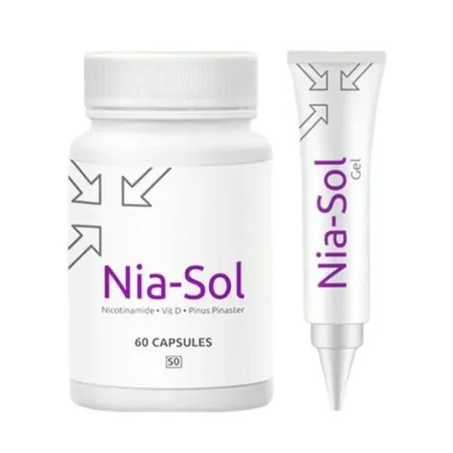Lamelle Nia-Sol Capsules & Gel, a comprehensive solution tailored for women in their prime, addressing the effects of aging and sun damage.