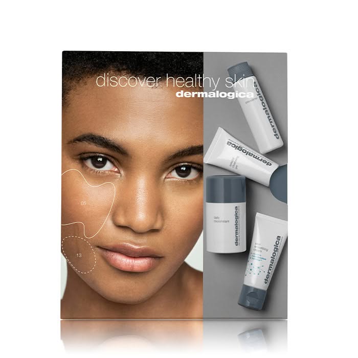 he discover healthy skin kit is the perfect introduction to Dermalogica - Soma Laser - Skincare clinic - Pretoria - Customised skin and hair treatments. Stockists of Dermalogica, Lamelle, MD Lash Factor and Heliocare